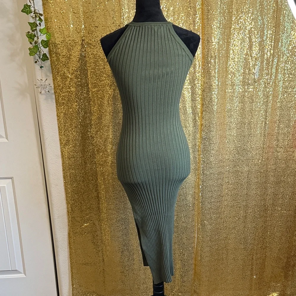 Hera Collection Asymmetrical Olive Dress
